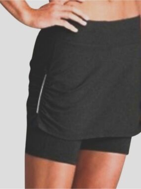 Athleta Black Performance Skort with Side Ruching